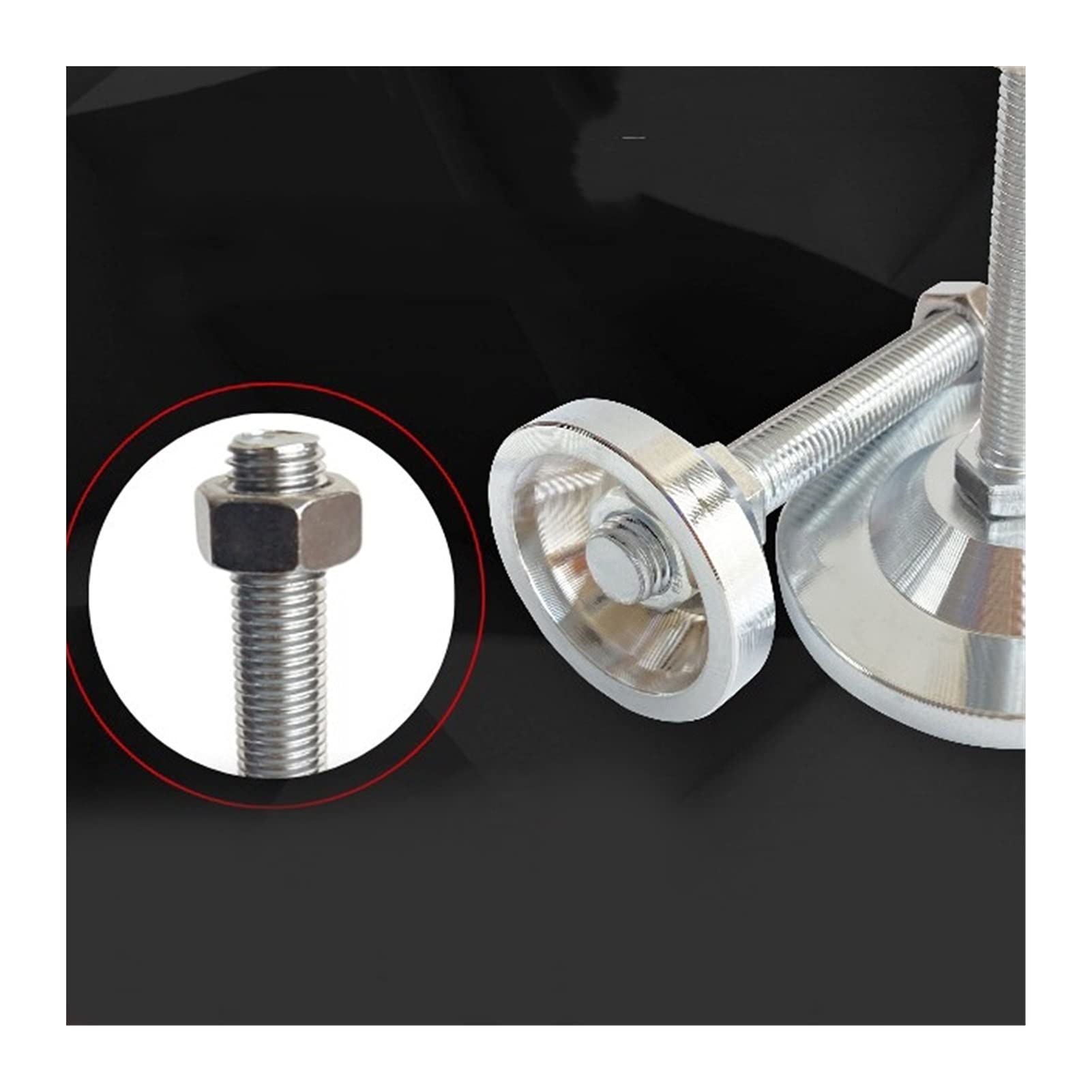Patas niveladoras Pata niveladora ajustable de alta resistencia Pata niveladora de muebles con tornillo, enderezador de pie con rosca completa, riel nivelador de base de 60 mm, adecuado for máquinas,