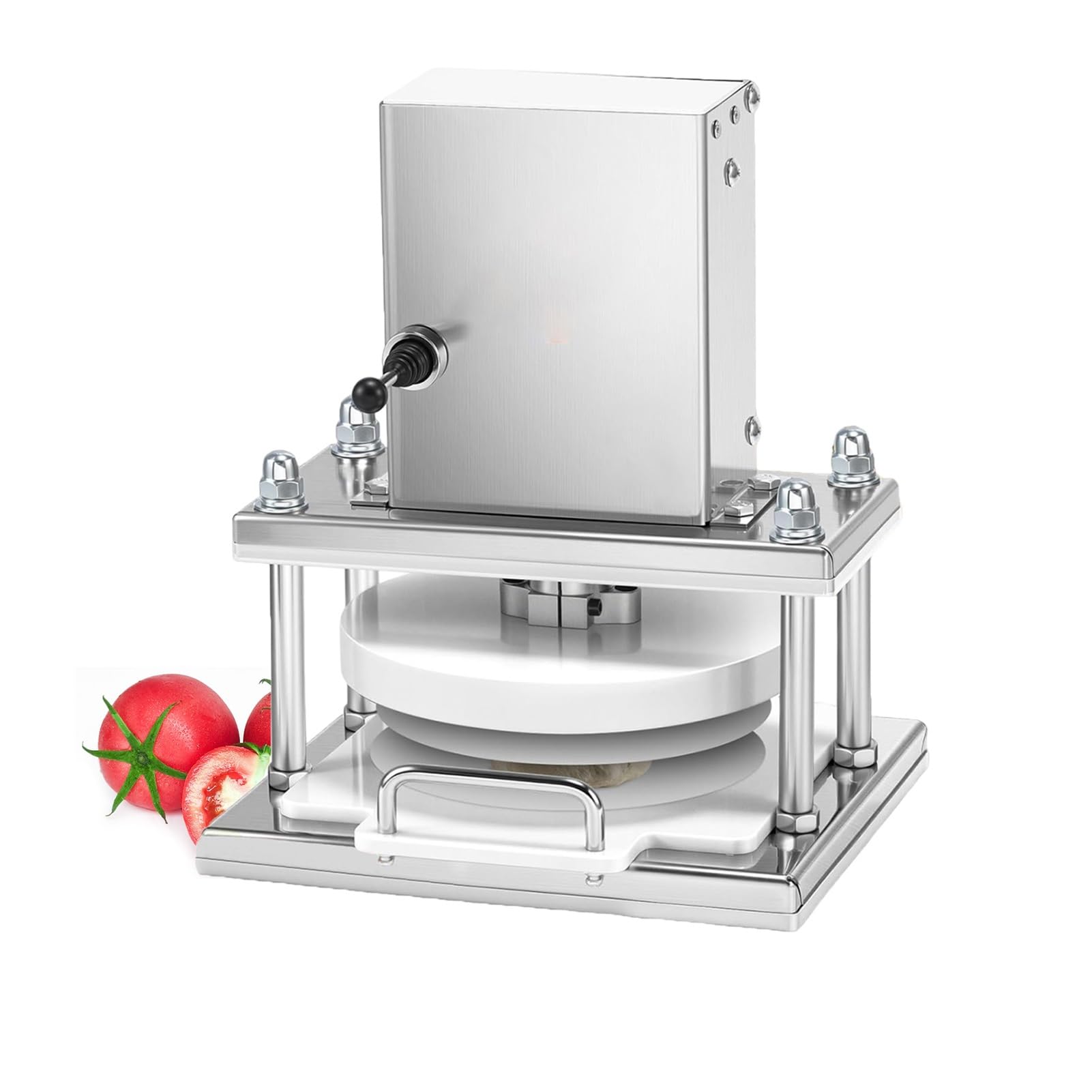 Macchina per Stendere Pizza/Pressa per Impasto Elettrica,Stendipizza Professionale/22cm Acciaio Inox/7kg per Pizzerie da Asporto e Bar/Qualità Professionale Garantita Inox(22cm)