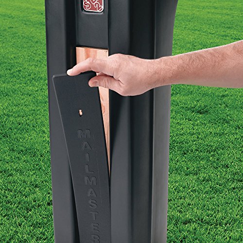 Step2 MailMaster Plus Mailbox & Post, Weather Resistant, Large Outdoor Mailboxes, Made of Durable Plastic, Easy to Install, Flag Included, Black - image 5