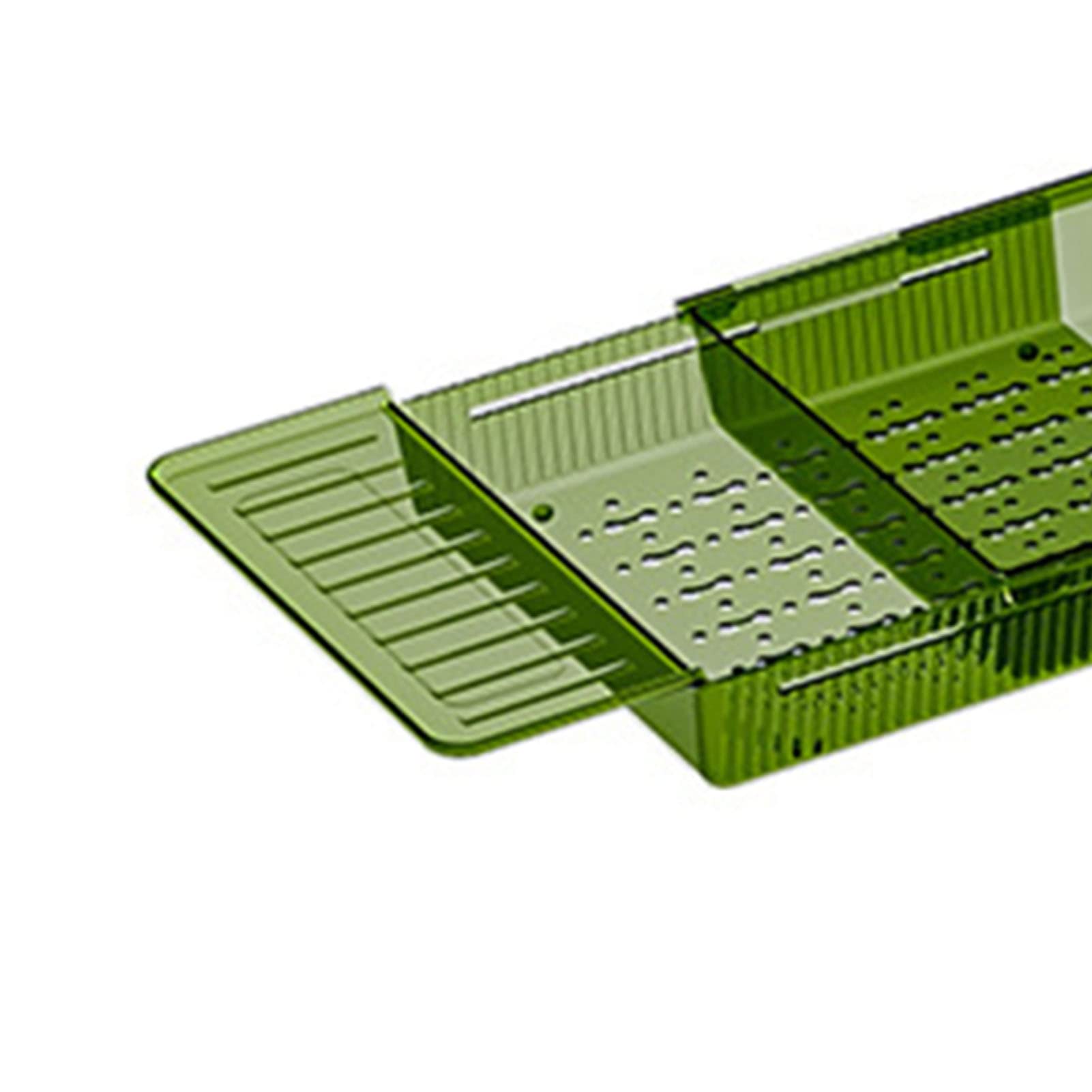 Aramox Estante para Bañera, Bandeja de Plástico Extensible para Bañera con Agarre Antideslizante, Estante para de Gran Capacidad para Sostener Toallas, Teléfonos, Tabletas, Artículos de Ducha para
