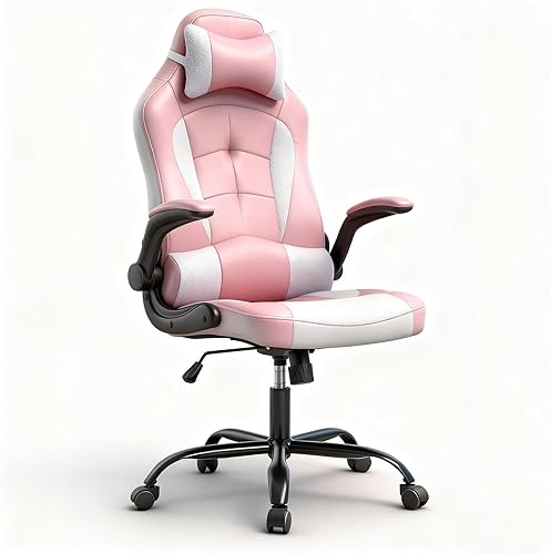 Silla de escritorio para videojuegos, silla de juegos para PC, silla de jugador, cómoda ergonómica de piel sintética, silla de oficina para