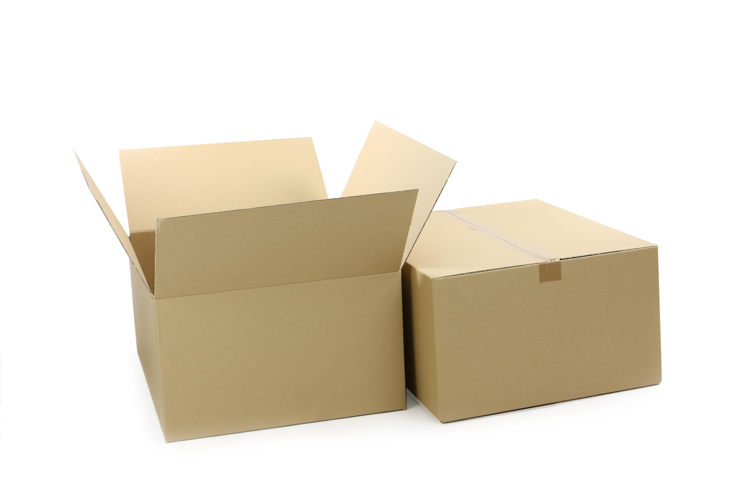 500 Stück Faltkarton 200x120x80 mm Innenmaß Versandkarton klein E-commerce Karton Welle B 380 g Braun Kartonage Verpackung Postkarton Versandschachtel Paket Päckchen