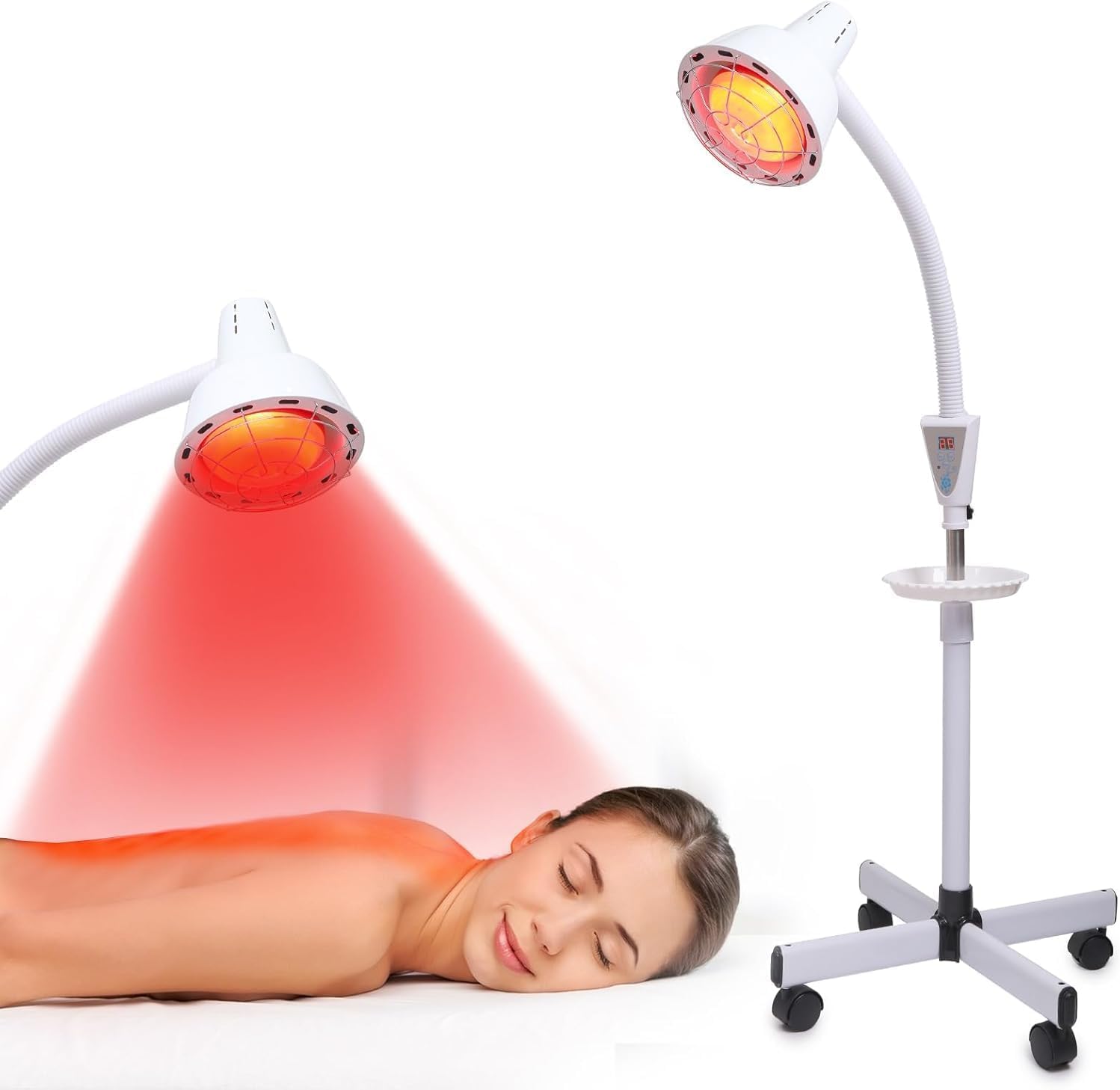 Light Heat Lamp for Body,Red Light Standing Lamp Set for Homes