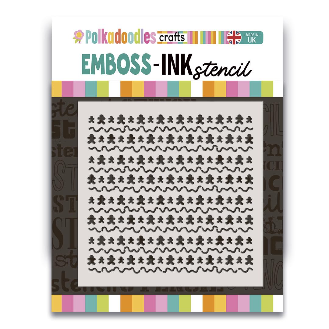 Emboss-Ink Stencil - Gingerbread Stencil 6 x 6