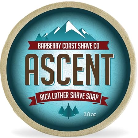 Ascent - Luxury Shaving Soap With Shea Butter, Soy & Coconut Oil - Lasts Longer Than Shaving Cream - All Natural Shave Soap Puck Refill - 3.8Oz - No Synthetic Chemicals - The Most Enjoyable Shave Ever (784672233033)