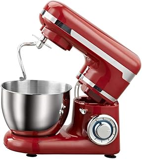 Robot kuchenny 1200 W, misa do chłodzenia ze stali nierdzewnej 4 l, trzepaczka, hak do zagniatania, trzepaczka do ubijania i ochrona przed rozpryskiwaniem, 6 prędkości, bezgłośne urządzenie do ciasta, wszechstronne zastosowanie