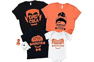 Momster and Dadcula Little Monster Halloween Family Matching Shirts