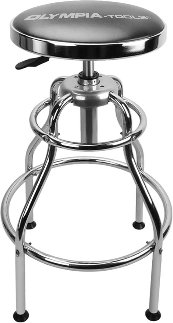 Olympia Tools 90351 Work Stool, Adjustable Hydraulic Shop