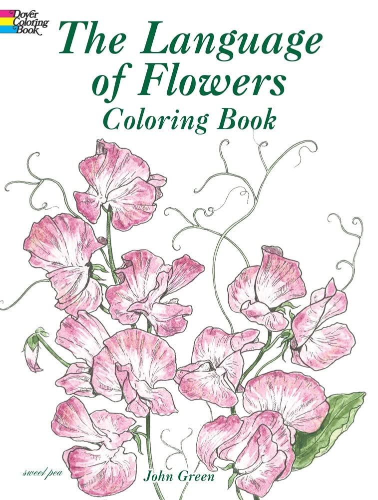 The Language of Flowers Coloring Book Green, John 8601419685646