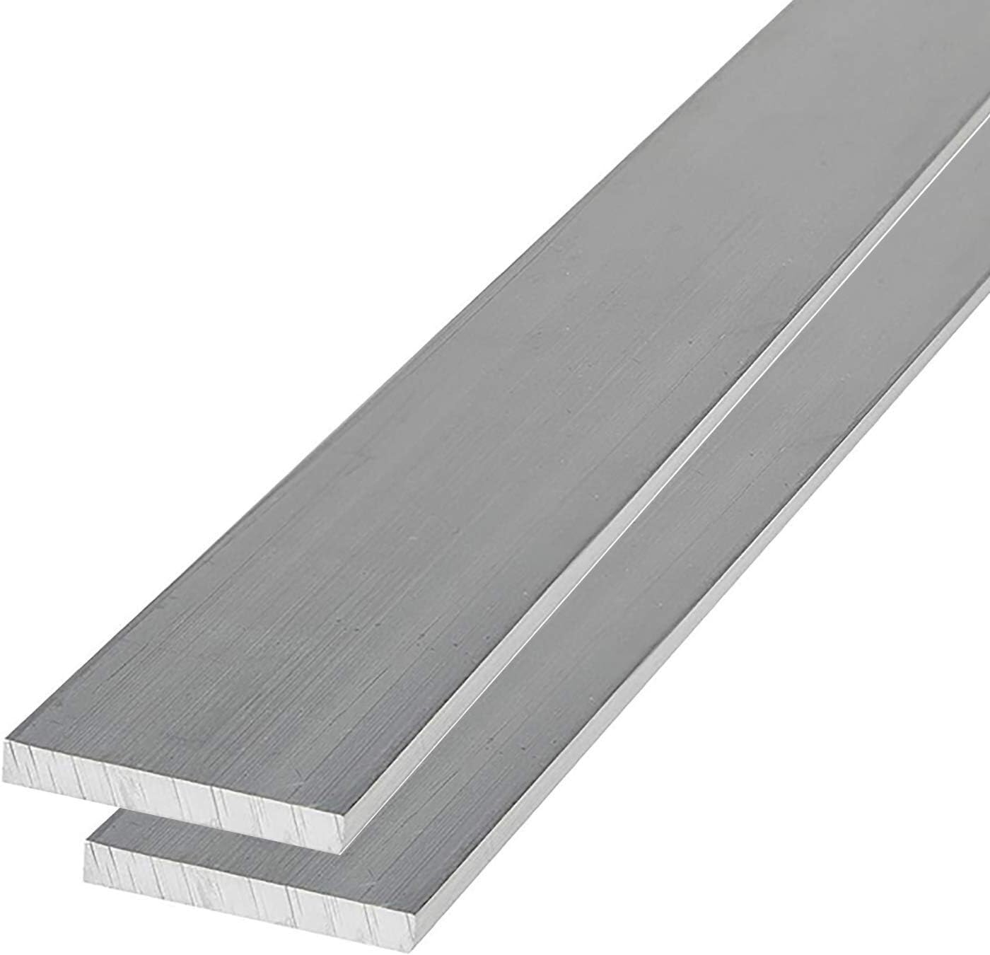 Aluminiumplatte, Flachstahl Flachstange aus Edelstahl 304, 2 Stück, 300 mm, Massive Edelstahlstange, Dicke 6 mm, Breite 10–50 mm(6x25x300mm)