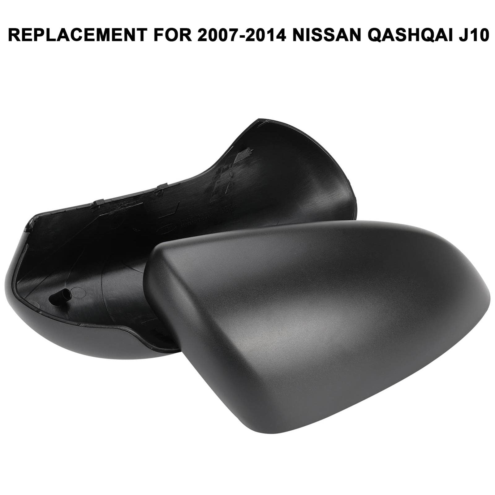 Coques De Rétroviseurs ABS Noir/gris - Pour Nissan Qashqai J10 (2007-2014) - Protection Et Style, Montage Facile