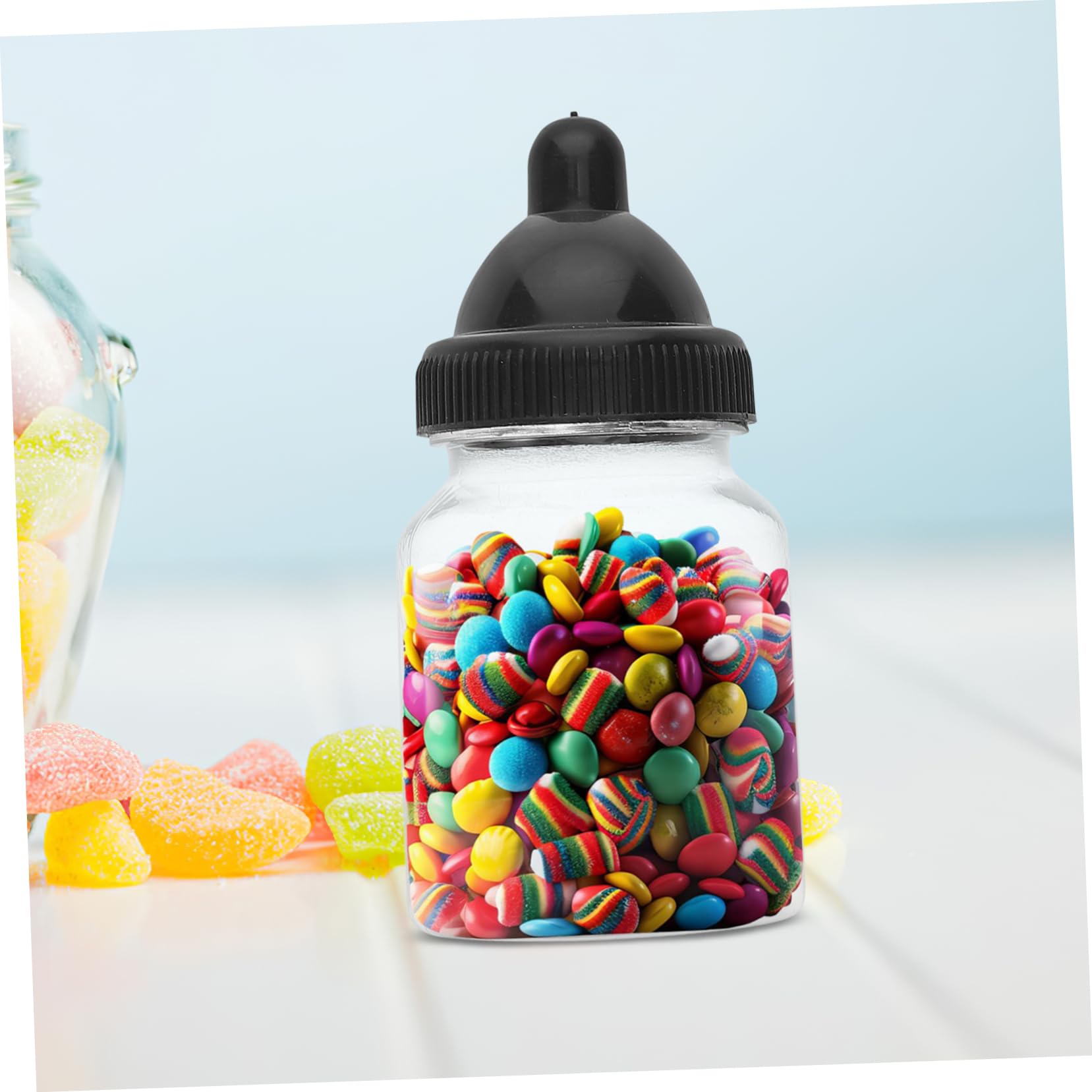 Beaupretty Lot de 12 Boîtes à Bonbons en Plastique Réutilisable de Biberon pour Baby Shower, Décorations D'événements, Boîte Créative et Élégante pour Friandises
