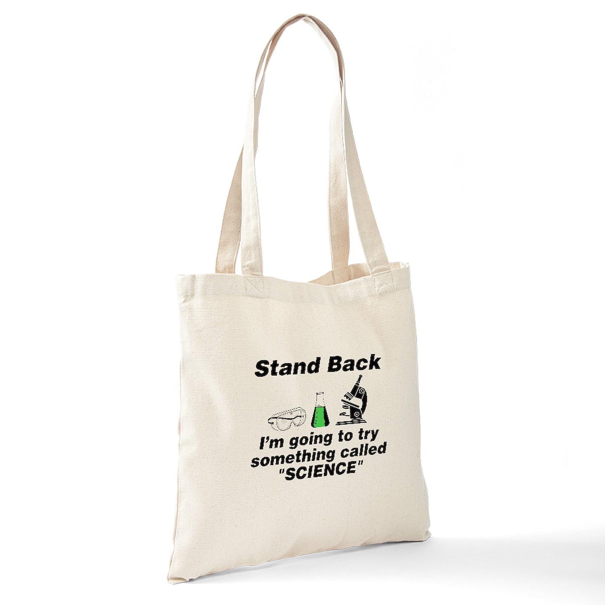 CafePress 'Stand Back It's Science' Tote Bag - Natural Canvas Reusable Shopping Bag, Two Sizes