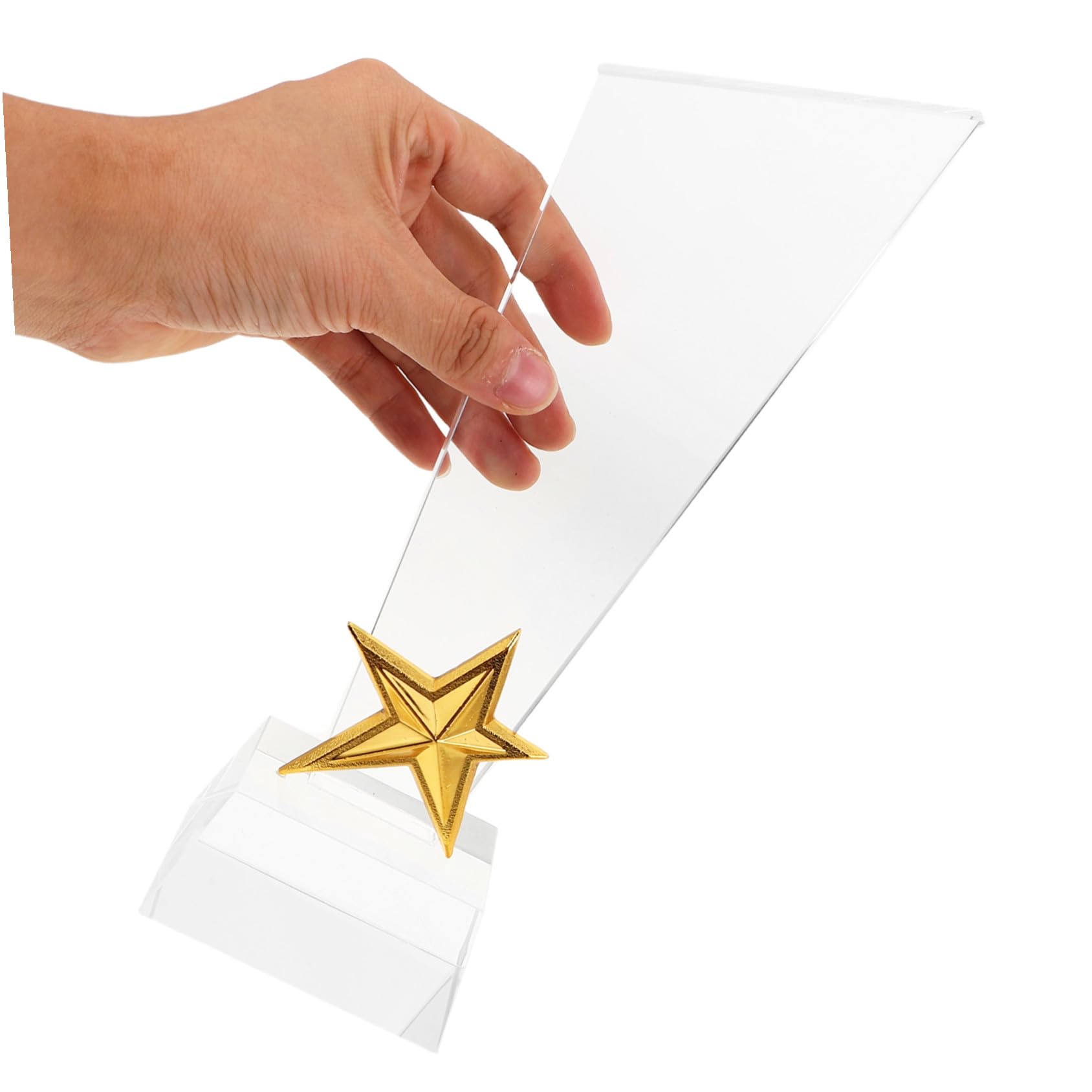 HANABASS Kreativer Kristall-Stern-trophäenpokal Fünf-Sterne Design Transparente Auszeichnung für Turniere Klassenzimmer-belohnungen Abschlussfeiern Schüler Kindergarten Sportveranstaltungen