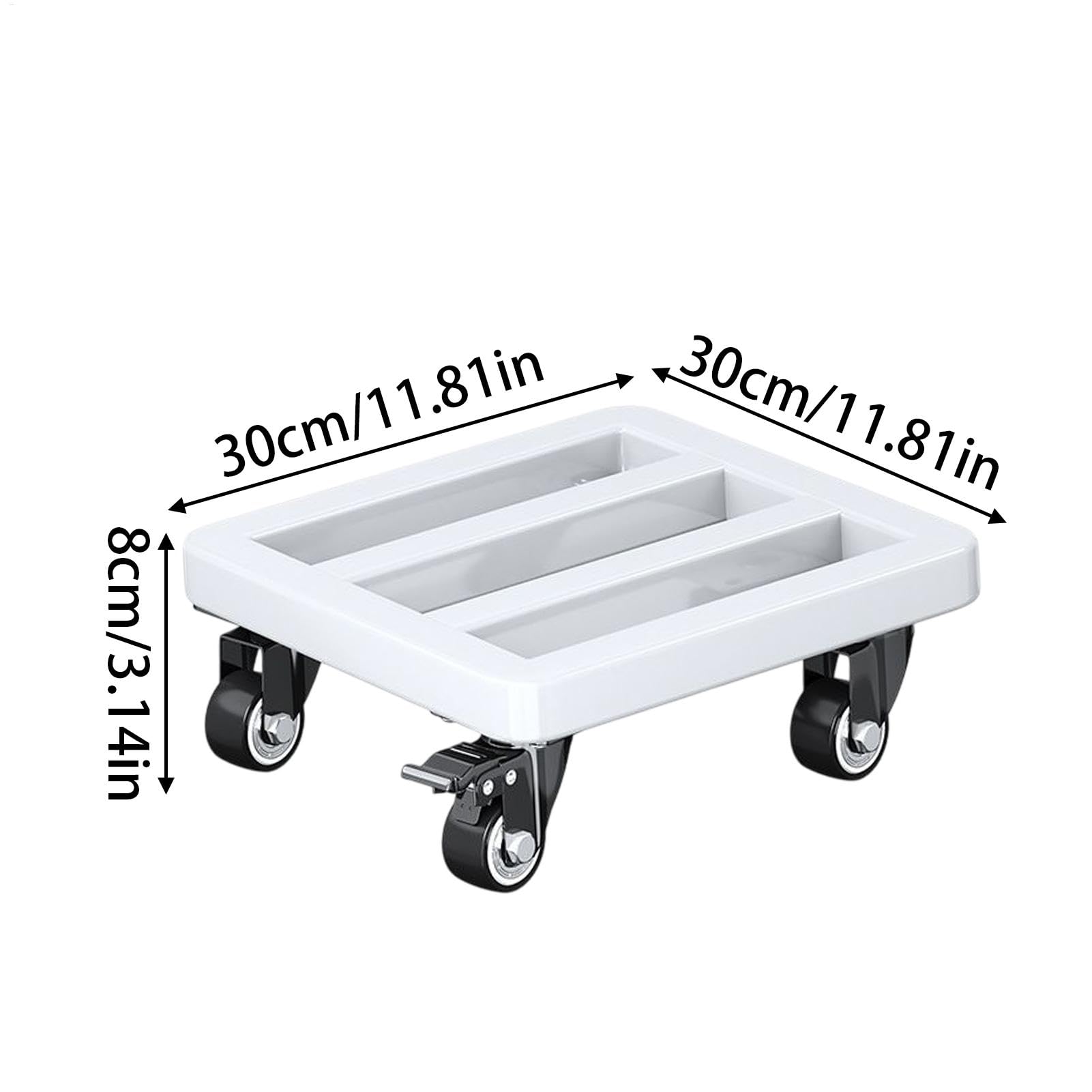 Sottovaso con Ruote 30cm Carrello Portavasi in Metallo Pesante
