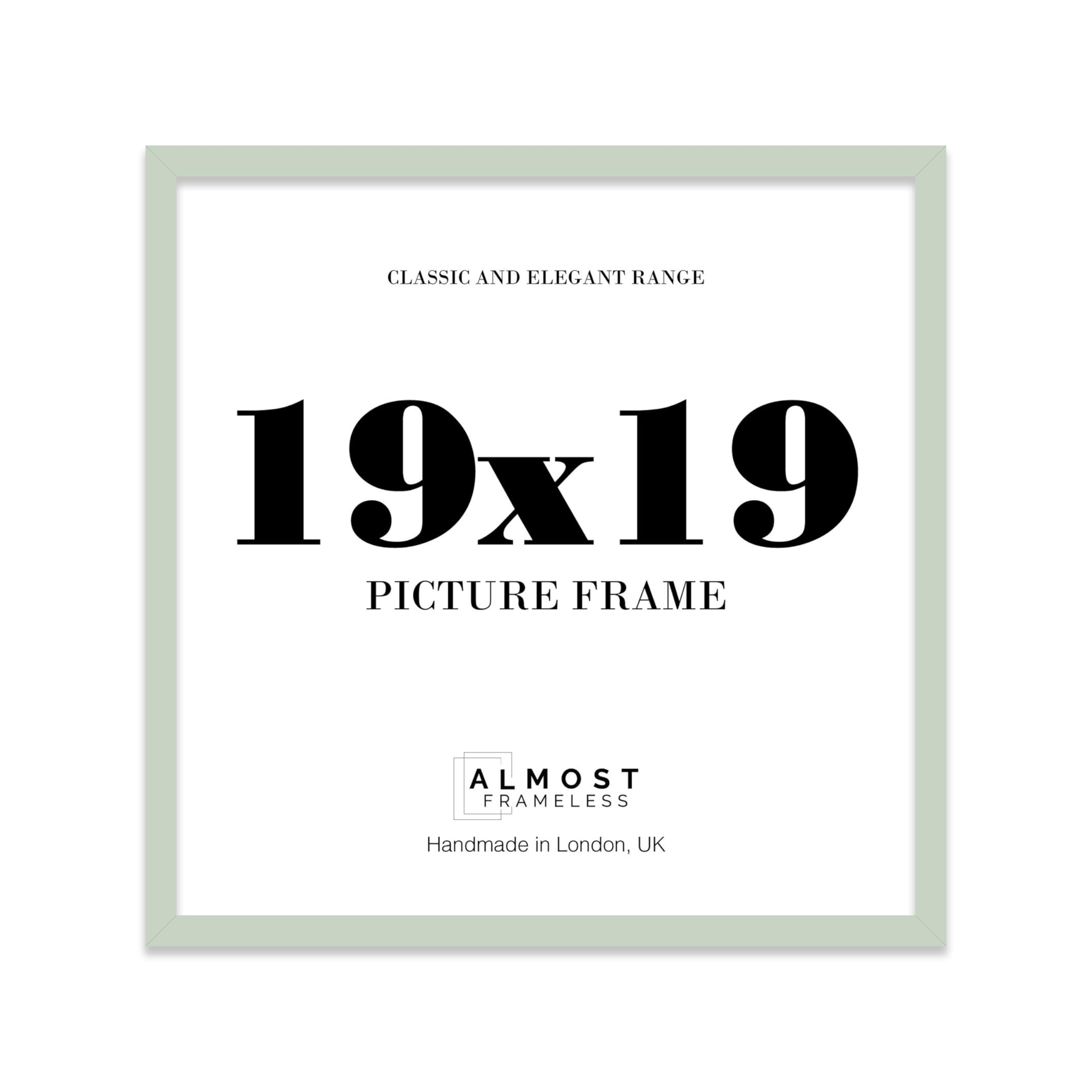19x19 Mint Green Picture Frame for Square Photos, Posters, Prints & Artwork, (17.8 x 12.7cm) Wall Display Moderrn Style Photo Frame for Home, Office, Gallery Wall, 1 Pack