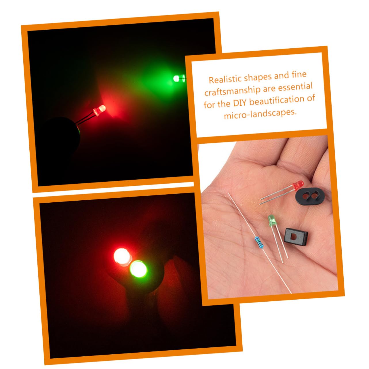 BELLIFFY Realistic Model Train Signals Miniature Traffic Lamp Decor for Sand Table Railway Accessories DIY Materials