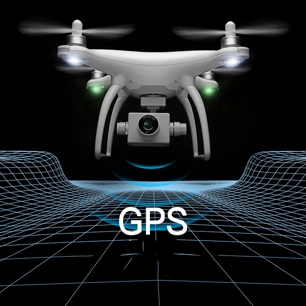GuyAna Drone GPS Senza spazzole con Telecomando Fotografia Aerea HD WiFi Modello di Aereo a Quattro Assi Aeroplano Trasmissione di Immagini 5G Regali di Aerei RC per Bambini e Adulti