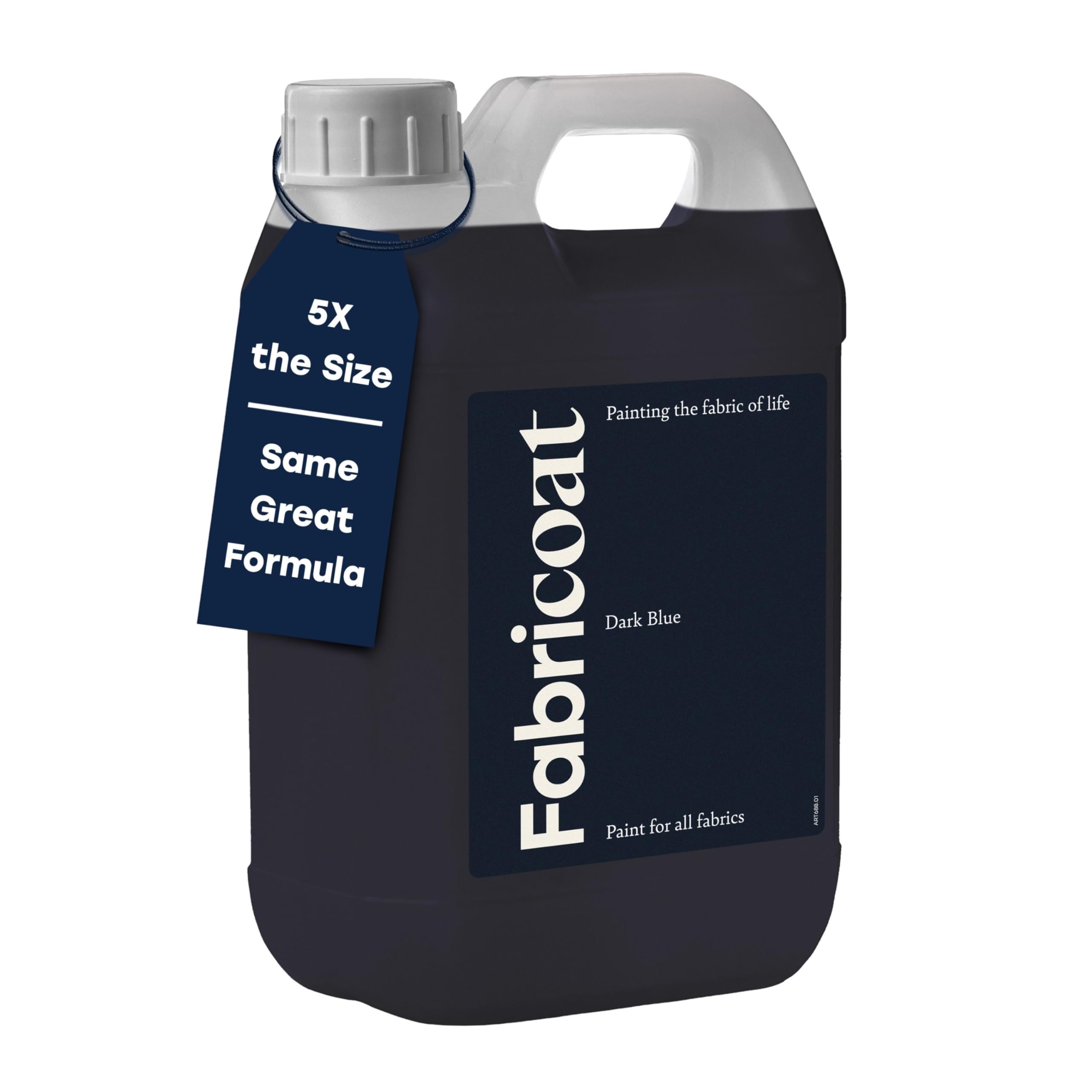 Fabricoat Dark Blue Fabric Paint – Restore Or Change The Colour Of Any Fabric - Paint Directly Onto Fabric - Transform Anything – Sofas, Lampshades, Car Interiors (2.5L, )