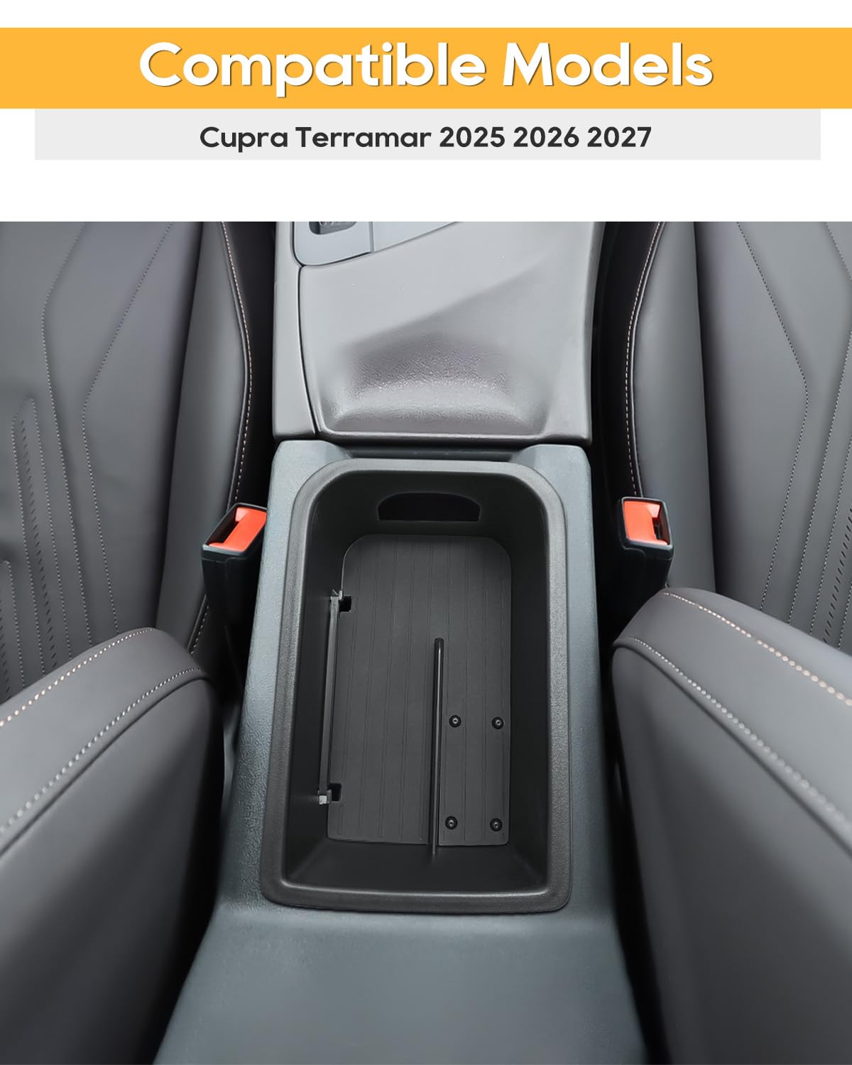 CDEFG Compatibel met Cupra Tavascan 2025 2026 middenconsole-organizer, 15 inch opbergdoos, handschoenenvak, opslag, auto-middenconsole, tray, accessoires (instrumentenpaneel
