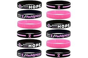 Breast Cancer Awareness Bracelets | Pink Ribbon Silicone Rubber Support Wristbands