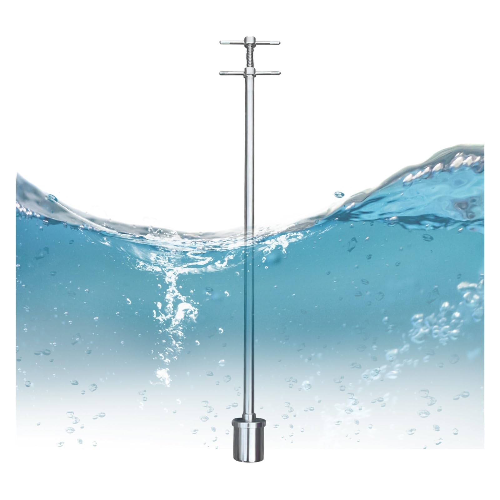 MRVAKDYDI Viscous Liquid Sampler, Retractable Water Sampler Stainless Dipper Kit, 100-1000mL, 50-150cm, Heat Resistant(1000ml,Length-100cm(3.3ft))