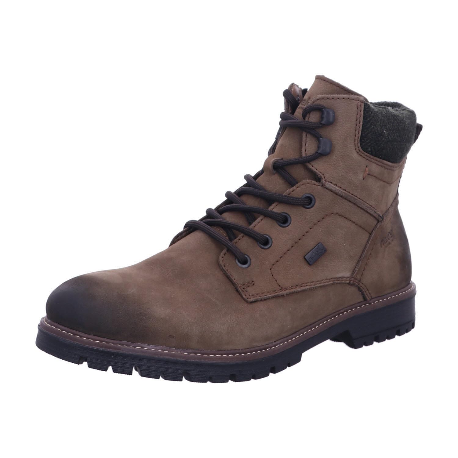 Rieker RiekerTEX Men's Lace-Up Ankle Boots F3812 Water Resistant, Brown 24, 40 EU