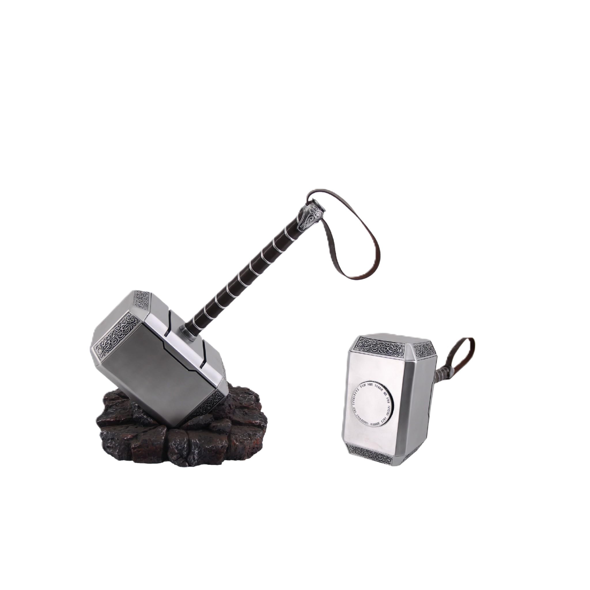 Cosplay Prop Replica Viking Thor Hammer Mjolnir Norse God of Thunder Resin with Rock Base