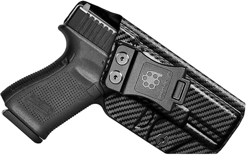 Miniatura 10 de Amberide IWB & OWB KYDEX Funda Ajuste Glock 19 19X 44 45 (Gen 3 4 5) y Glock 23 32 (Gen 3 4) Pistola, interior de cintura oculta, inclinación