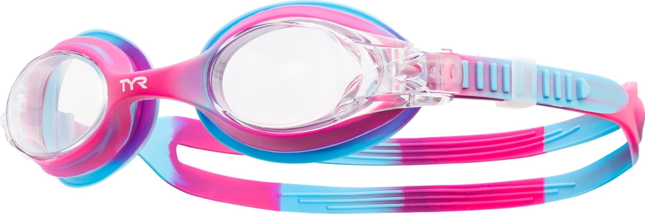 KeepaUS: TYR Kids' Swimple Goggles - Colorful Swim Goggles for Beginners, Pink/Blue