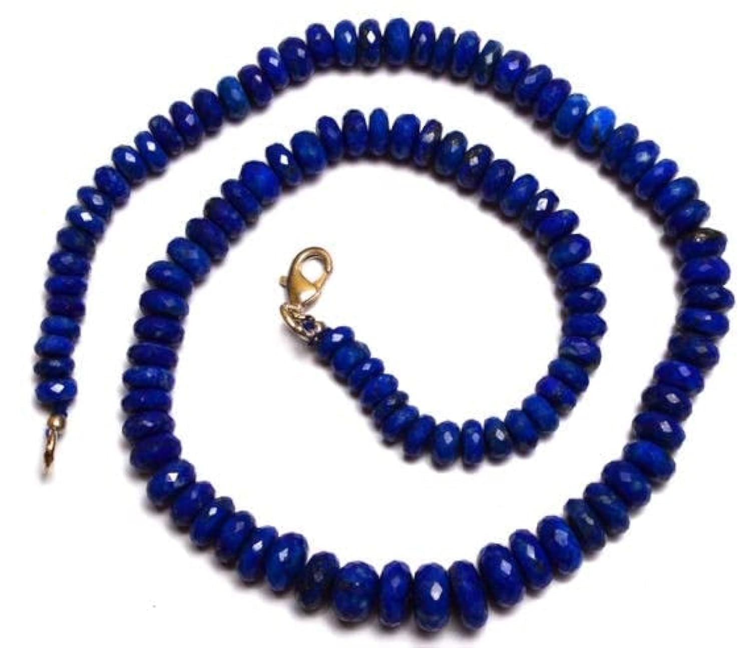 Perle Lapis Lazuli 6 à 9mm rondelle facettée fil pierre naturelle Afghanistan