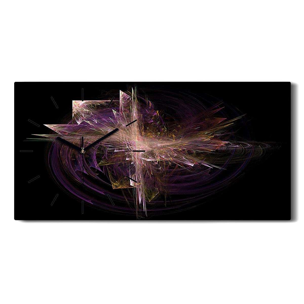 Horloge sur Toile Salon Chambre Décoration Murale Image Art Moderne Silencieux Coloray 60x30