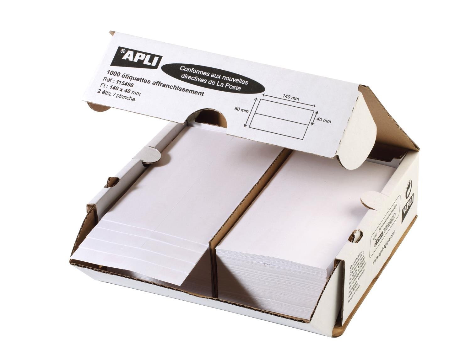 agipa 115498 etykiety do frankownic, 140 x 40 mm, białe, podwójne