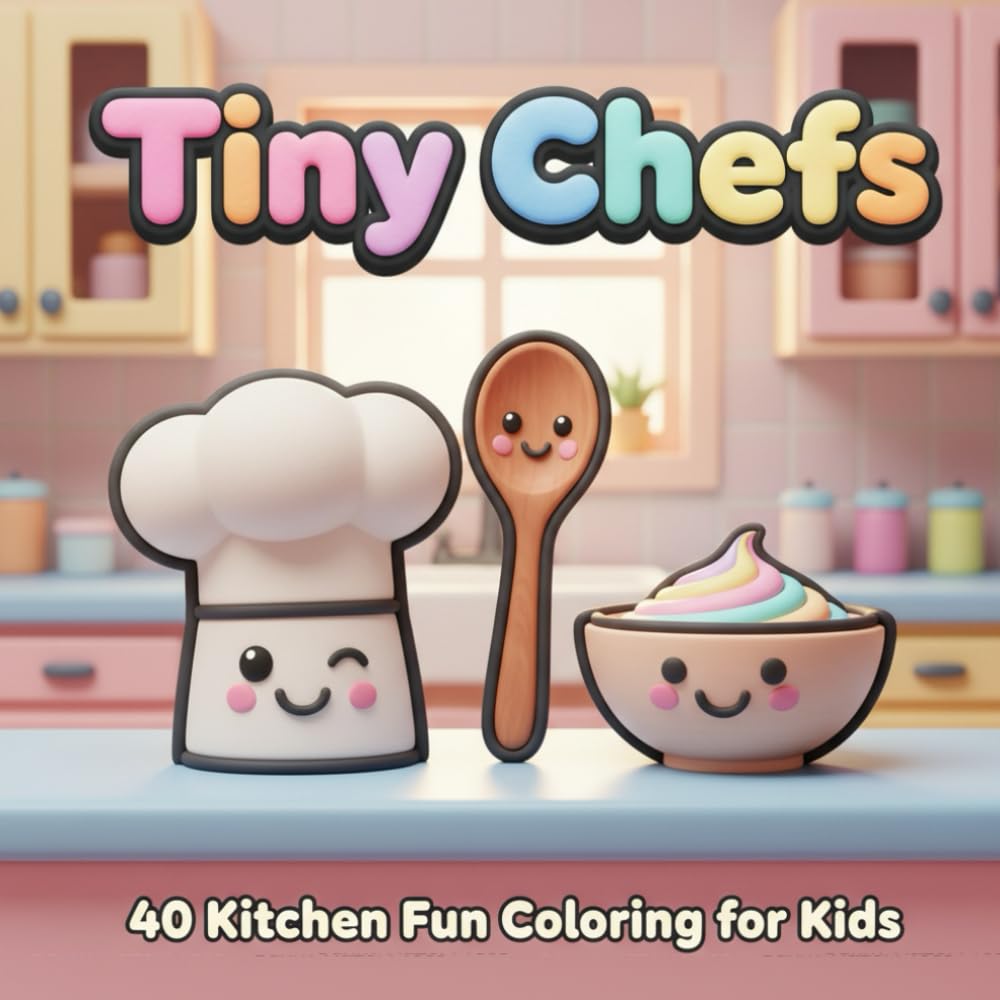 Tiny Chefs: 40 Kitchen Fun Coloring for Kids