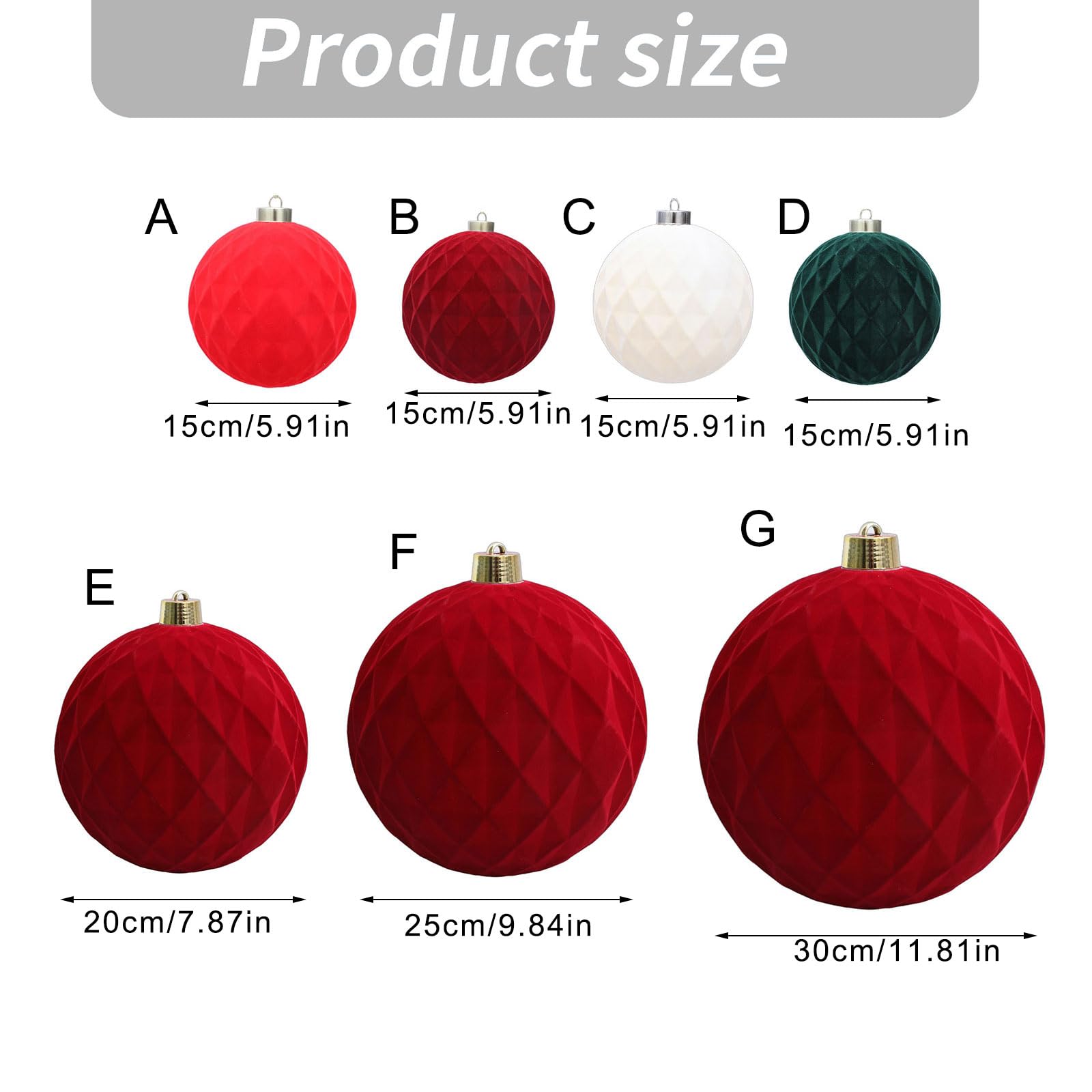 Colgante Decorativo de Bola de Felpa con patrón de rombo para Decoraciones de Techo para Fiestas navideñas en Varios tamaños Decoración centelleante para árbol de Navidad