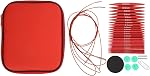 Alvinlite Interchangeable Ensemble d'aiguilles circulaires à tricoter, 26pcs Aluminium, 3.0mm-10.00mm, Rouge, Détachable, Boîtier de rangement, Cadeau pour les amoureux de tricot