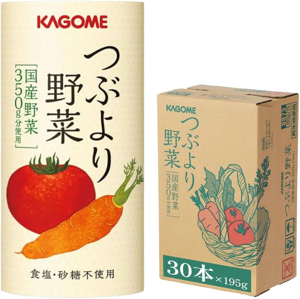 KAGOME カゴメ つぶより野菜60本(30本×2箱) Amazon.co.jp: カゴメ つぶより野菜 野菜ジュース 30本 : 食品・飲料・お酒