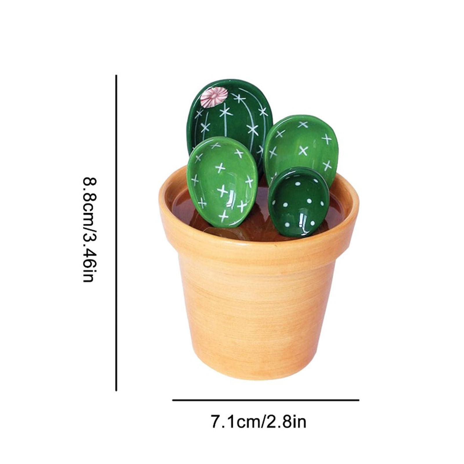 VINTORKY 1set Cucchiai Dosatori Forma Di Cactus Con Base Per Misurare