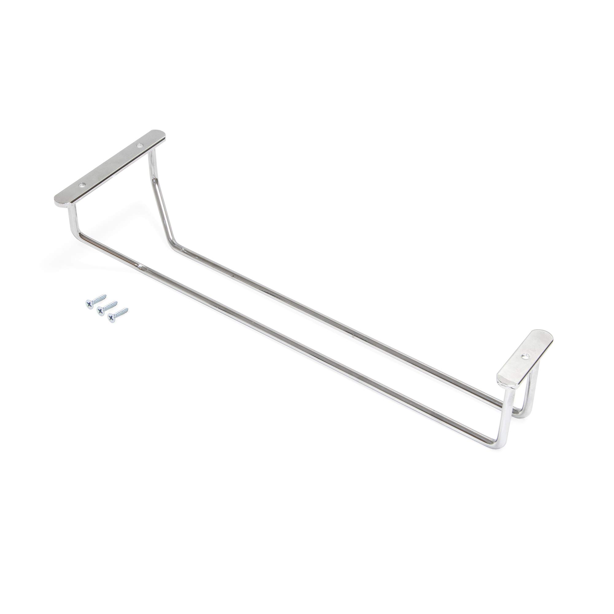 EMUCA - Soporte para Copas para Muebles, Porta Copas para Estantes o Bares, 340 mm, Acero Cromado