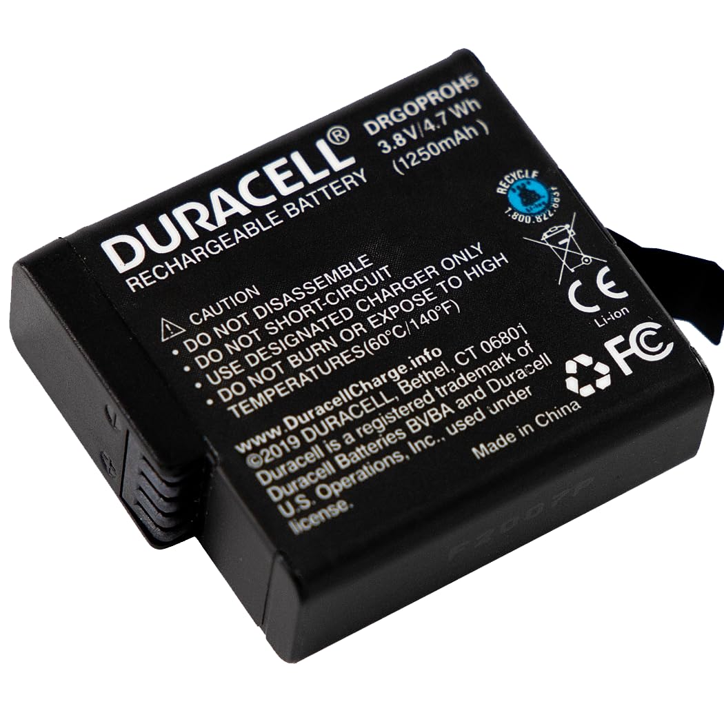 1x2 Duracell Li-ION Akku 1250mAh dla GoPro Hero 5/Hero 6/Hero 7