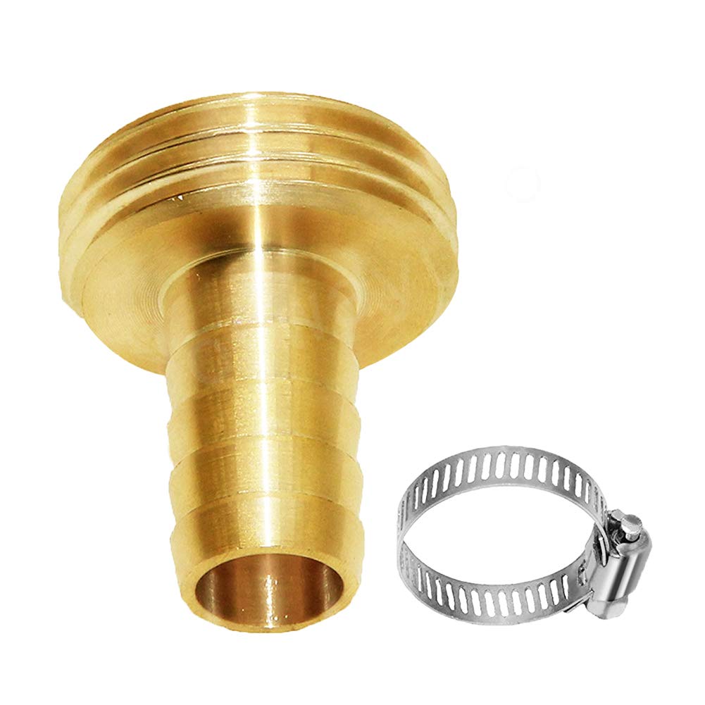 Buy Joywayus 5/8" Barb x 3/4" Male GHT Thread Round Brass Garden Water Hose Pipe Connector