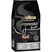 Lavazza, Espresso Barista Perfetto, Caffè in Grani Tostati a Tamburo, Ideali per Macchine da Caffè Espresso, con Note Aromatiche Floreali, 100% Arabica, Intensità 6, 10, 1 kg