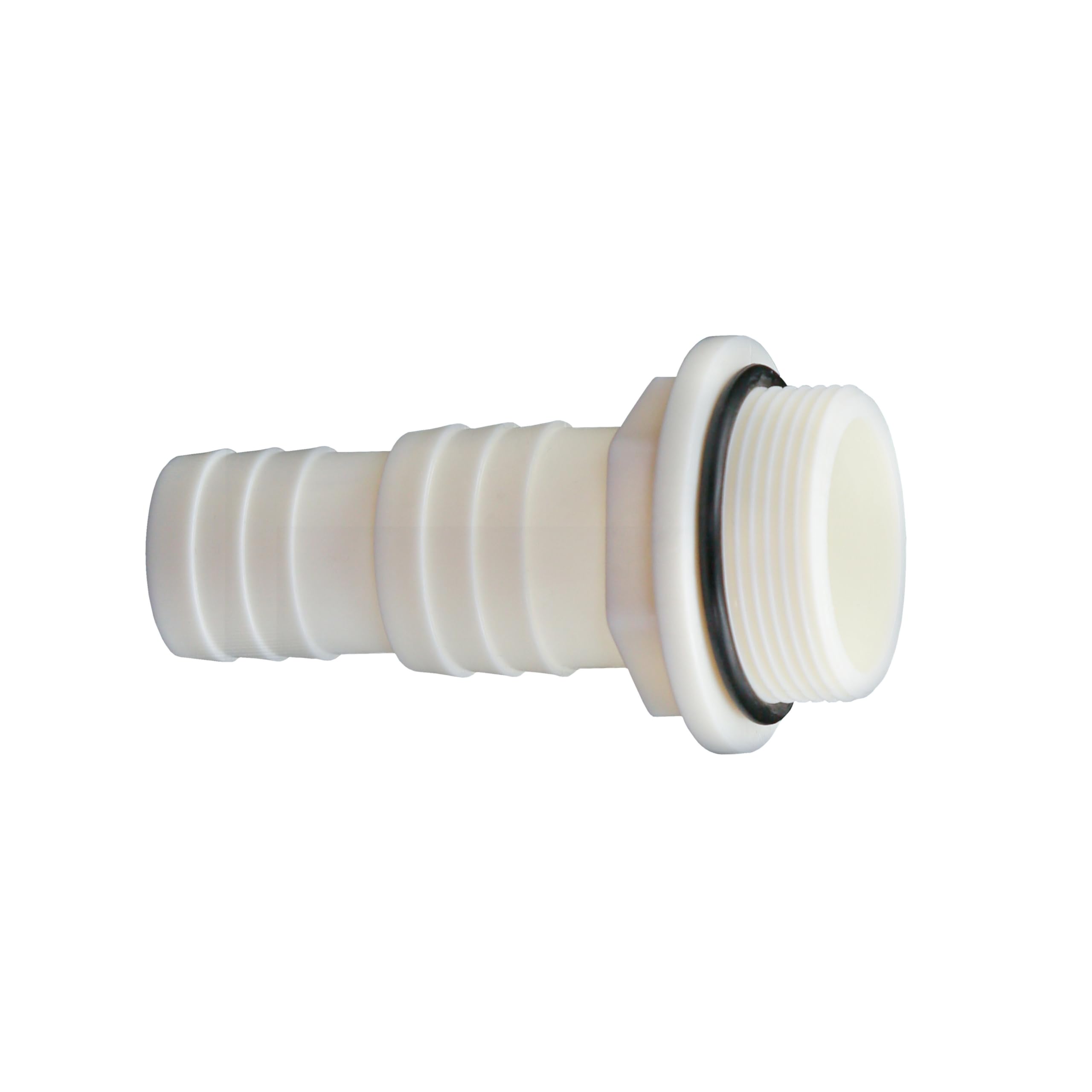 HAF® 8 x tulejka do węża ABS O-ring z końcówkami węża 32 i 38 mm x 1 1/2" gwint zewnętrzny, tulejka węża z białego ABS. Nadaje się do przyłącza pompy basenowej... Jakość: Made in Europe. Ilość: 8