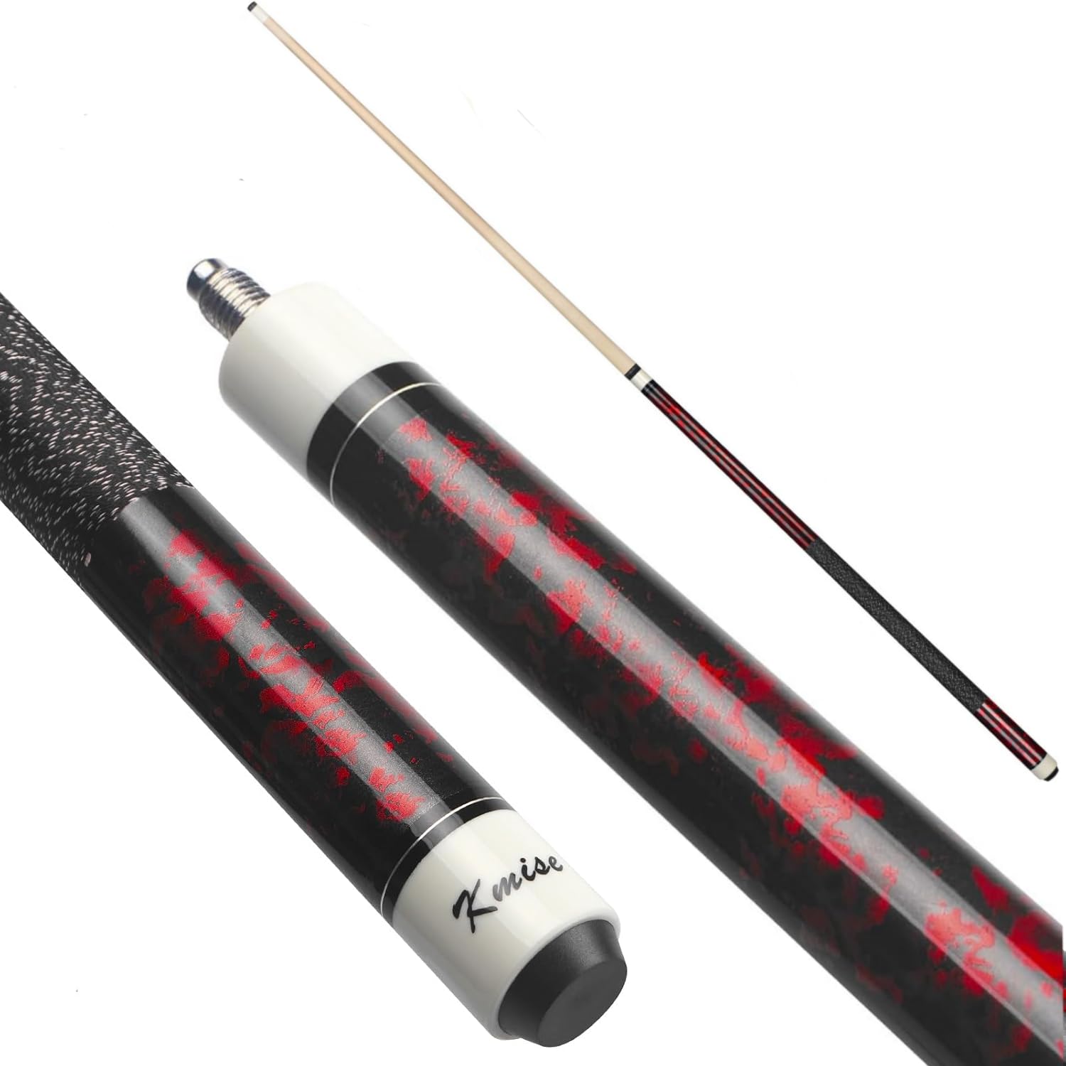 Queues de billard bois Kmise rouge pour table de jeu américaine et accessoires - 5