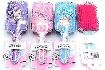 G4GIFT Cute Unicorn Theme Anti-static Hair Brush Massage Comb Shower Hair Brush Styling Tools for Girls Birthday Gift (Pack of 2)(Assorted print and color as per availability)