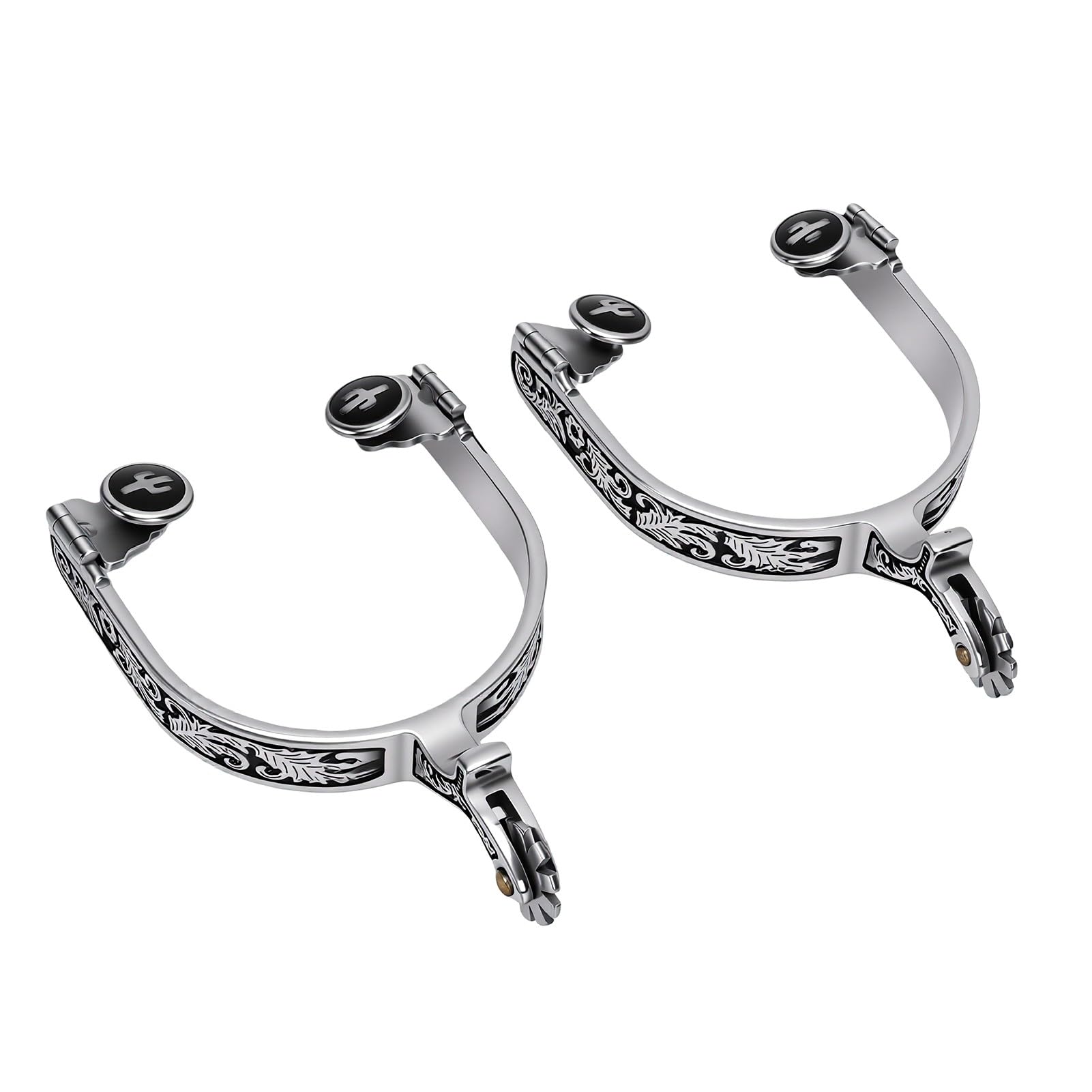 Espuelas de Vaquero Occidental con Engranaje Giratorio, Acero