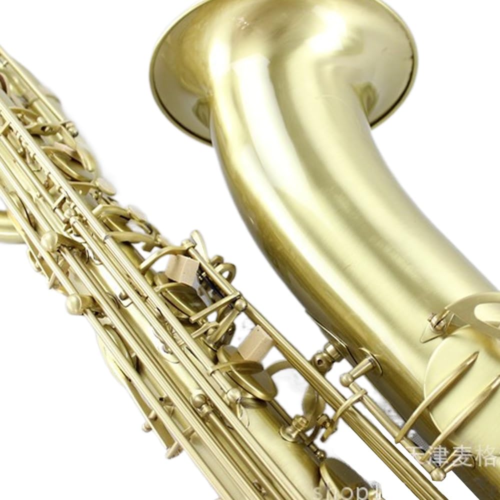 Sassofono basso superiore superiore, corpo in ottone verniciato dorato inciso, finitura spazzolata, sassofono mi bemolle basso superiore professionale, set sassofono, testa di flauto, custodia for il