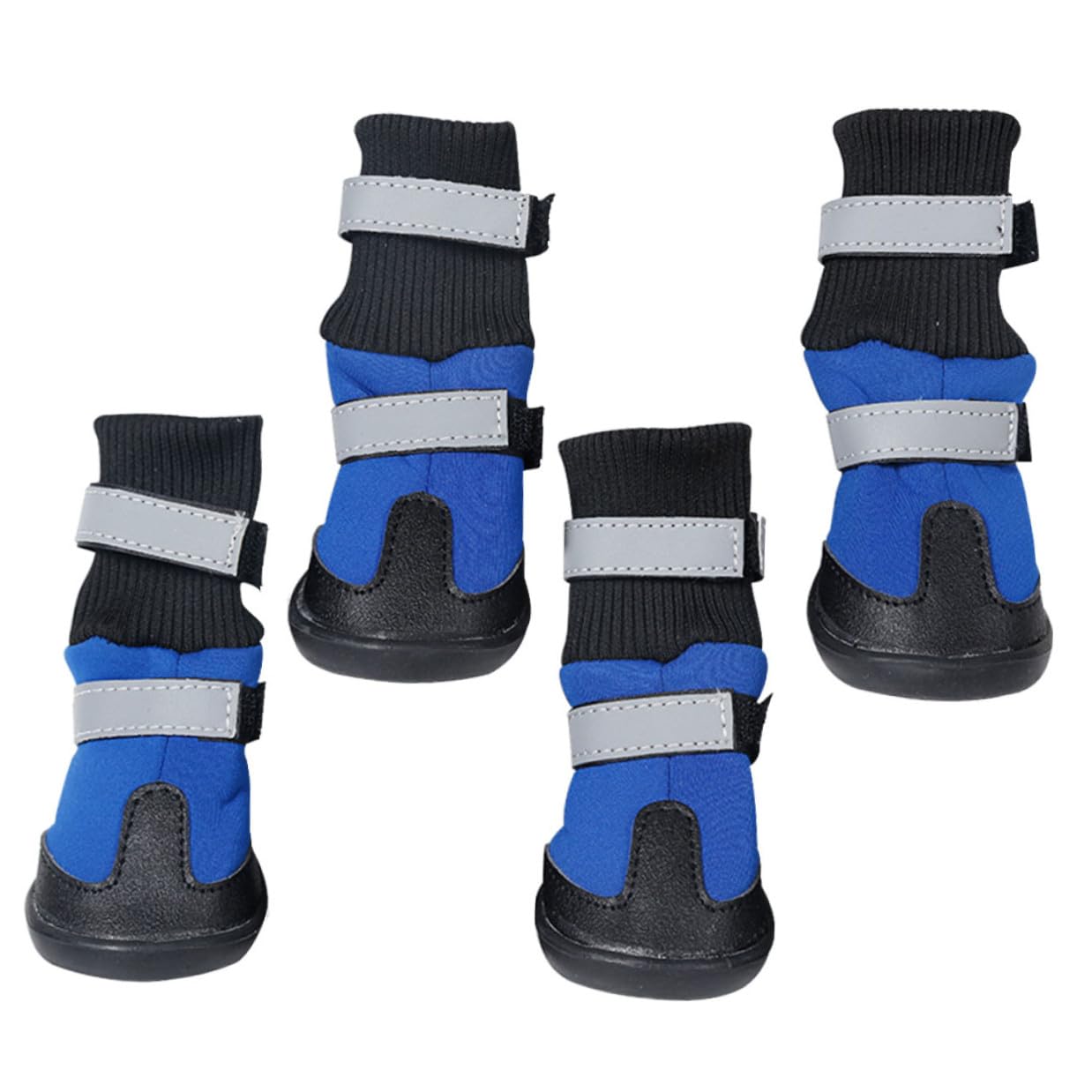 Bottes longues imperméables pour chien L Ciieeo - 4 chaussures d'hiver bleues antidérapantes