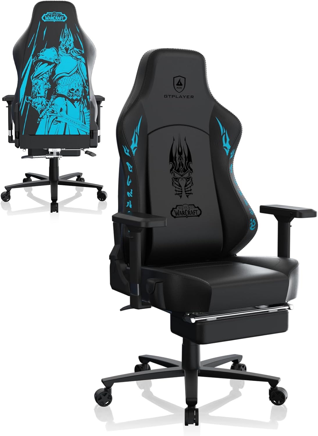 61uX4MCdSZL._AC_SL1500_ GTPLAYER World of Warcraft Edition Video Gaming Chair, Ergonomic Computer Chairs with Footrest and Adjustable Armrest, Height Adjustable Desk Chair with Speakers for Office & Gaming, Blue