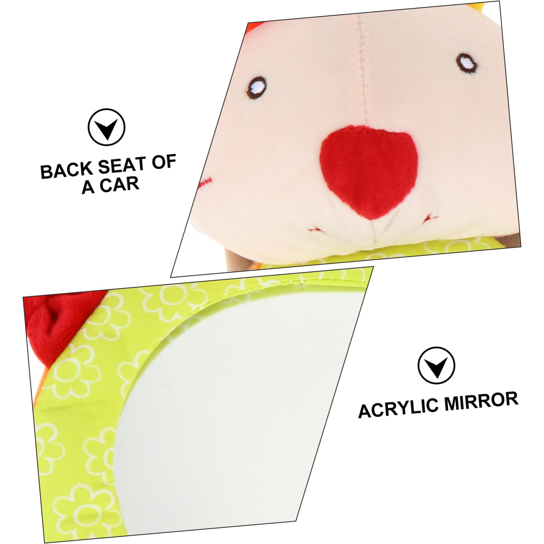 TOYANDONA 3pezzi Specchietto Retrovisore Per Auto Specchio Di Osservazione Sicuro e Resistente Materiale Design Pratico Per Seggiolini Auto Facile Montaggio e Visibilità Ottimale Per